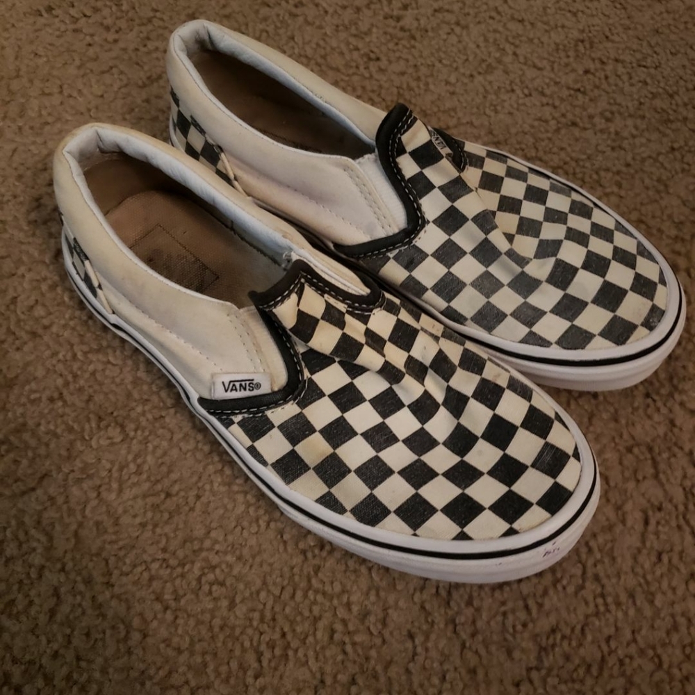 Vans slip on checkerboard